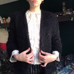 ✨SOLD✨ Fuzzy Black Cardigan